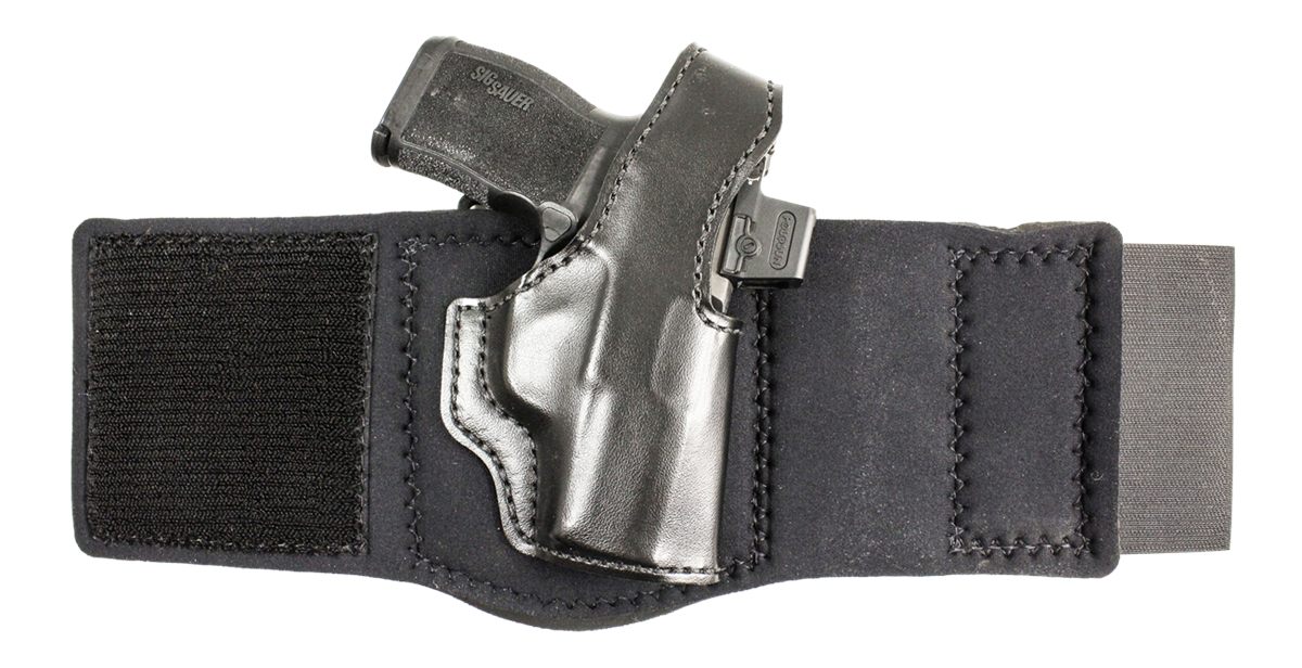 Desantis Gunhide 014PC9YZ0 Die Hard Rig Ankle Black Sig Sauer P365 w/Red Do