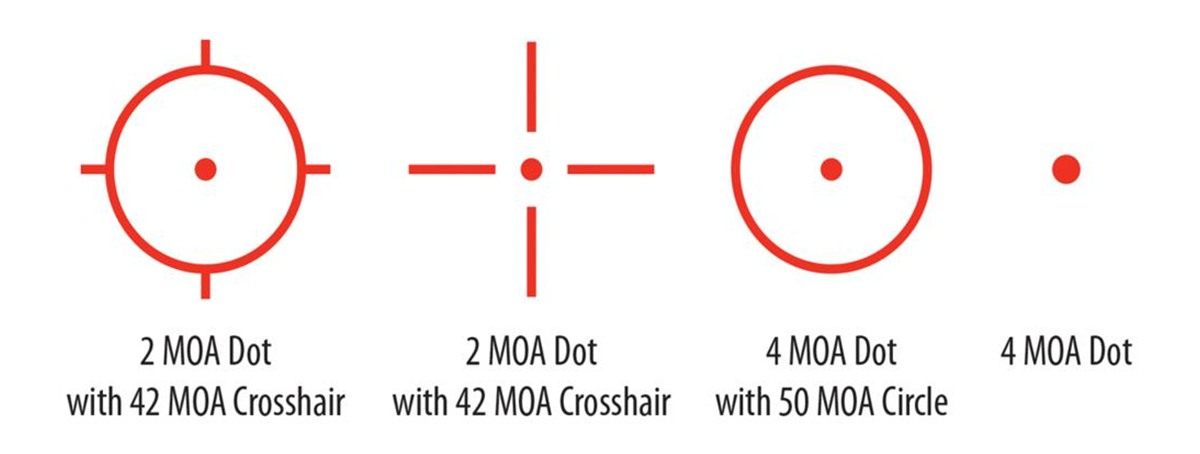 BSA Optics Reflex Sight with Red Laser 33x24mm 4 Reticles QR Mount for Weav view 2