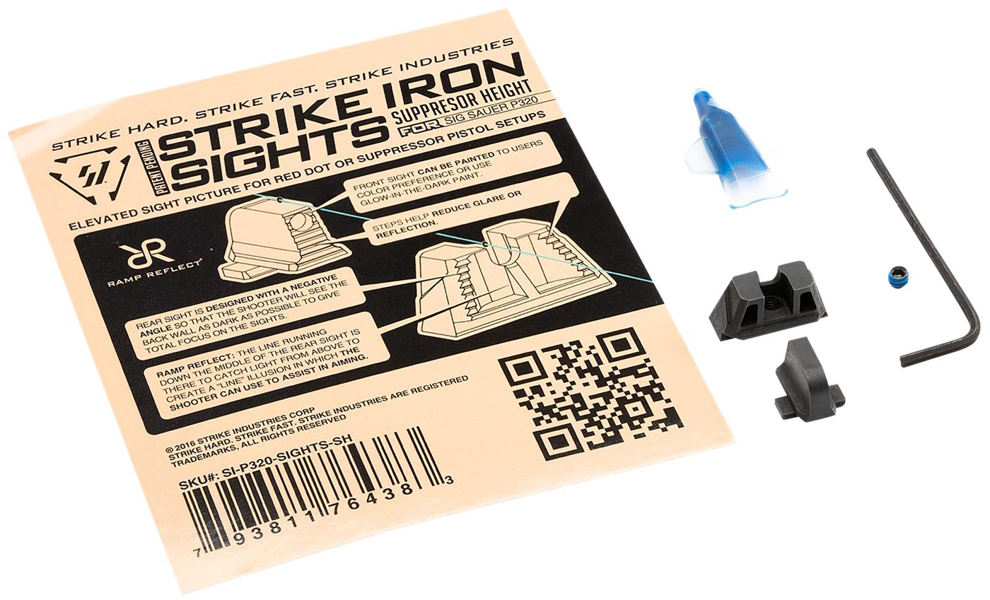 Strike Industries P320SIGHTSSH Iron Sights Black/Blank Front Rear Sauer wit