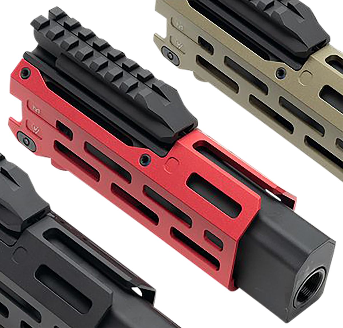 Strike Industries CEVOHG6RED 6in M-Lok Red Aluminum with Faux Suppressor fo