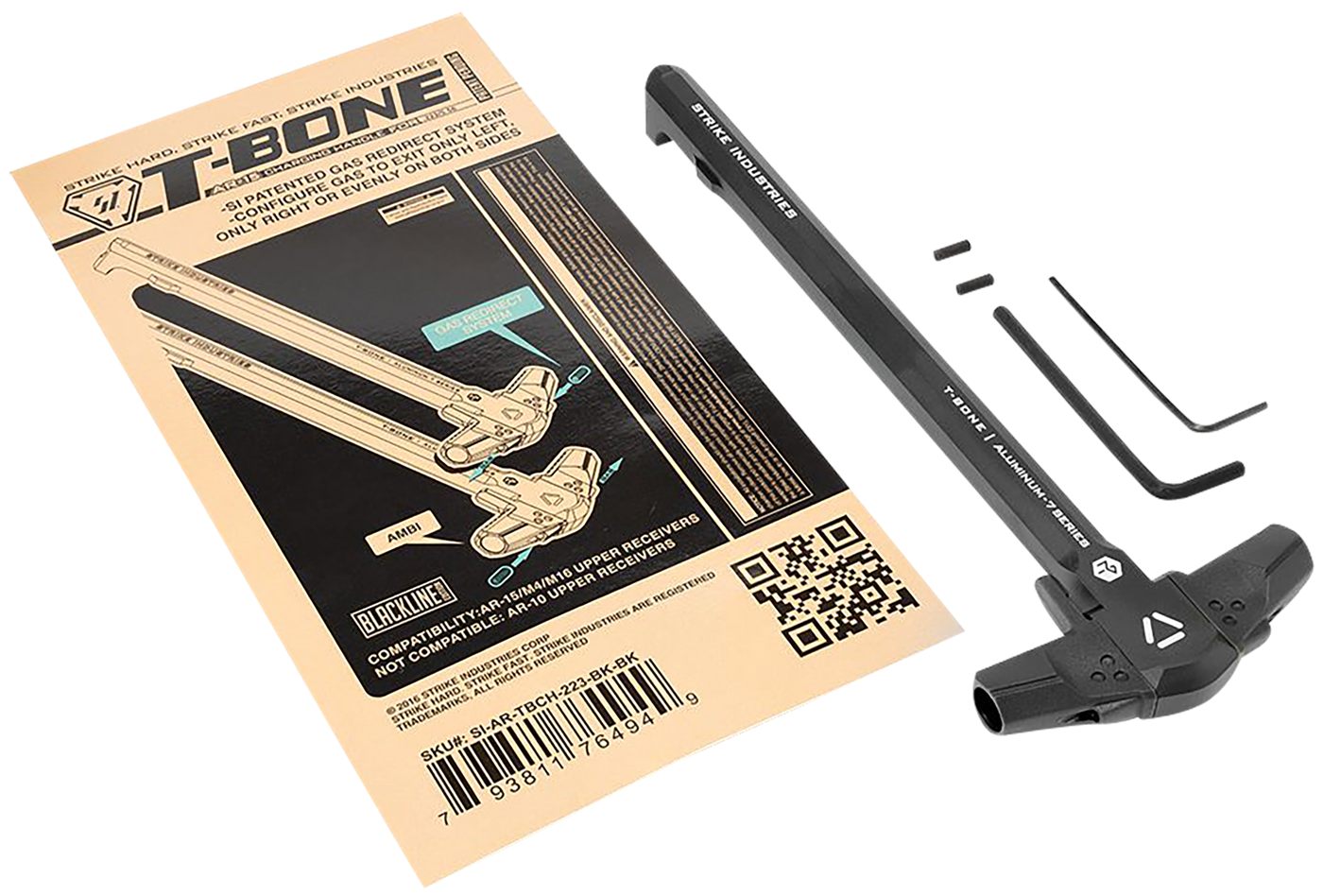 Strike Industries AR-Tbch-223-BK T-Bone Charging Handle .223/5.56x45mm Nato
