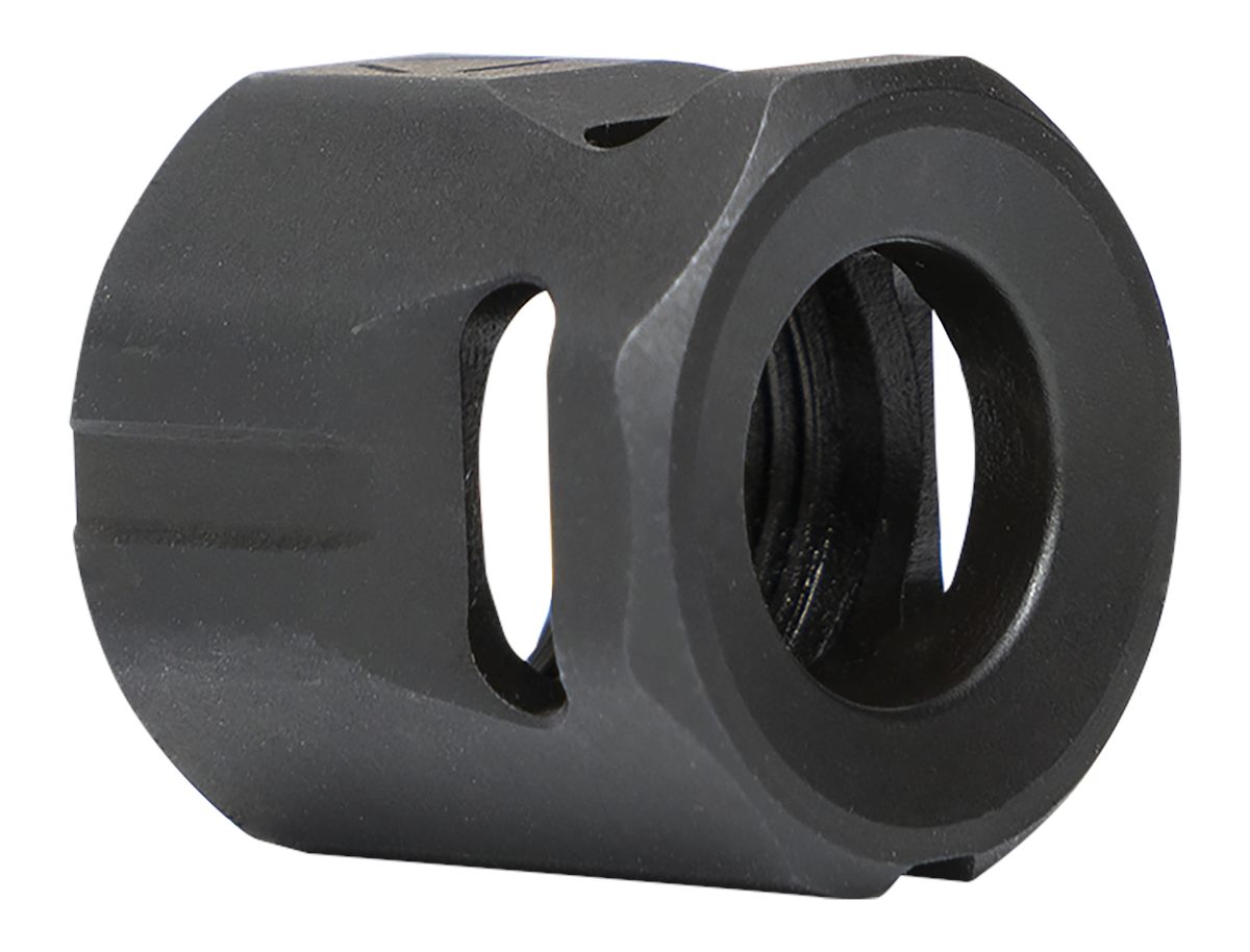 Strike Industries MCCIRCLE Micro Threaded Compensator Black Steel 1/2inx28