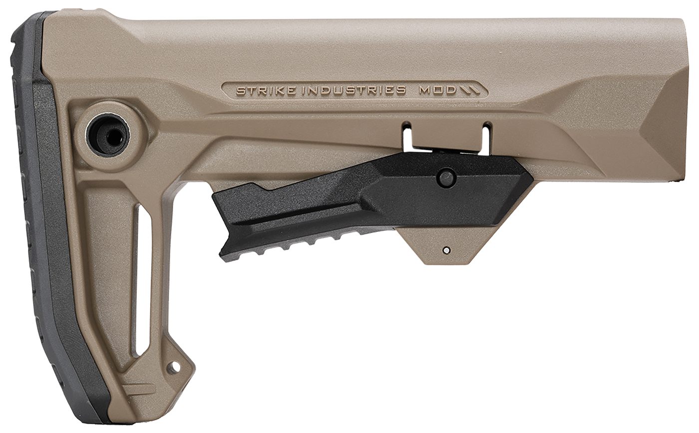 Strike Industries MOD2 Rifle Stock FDE Polymer Compatible w/ AR Style Buffe