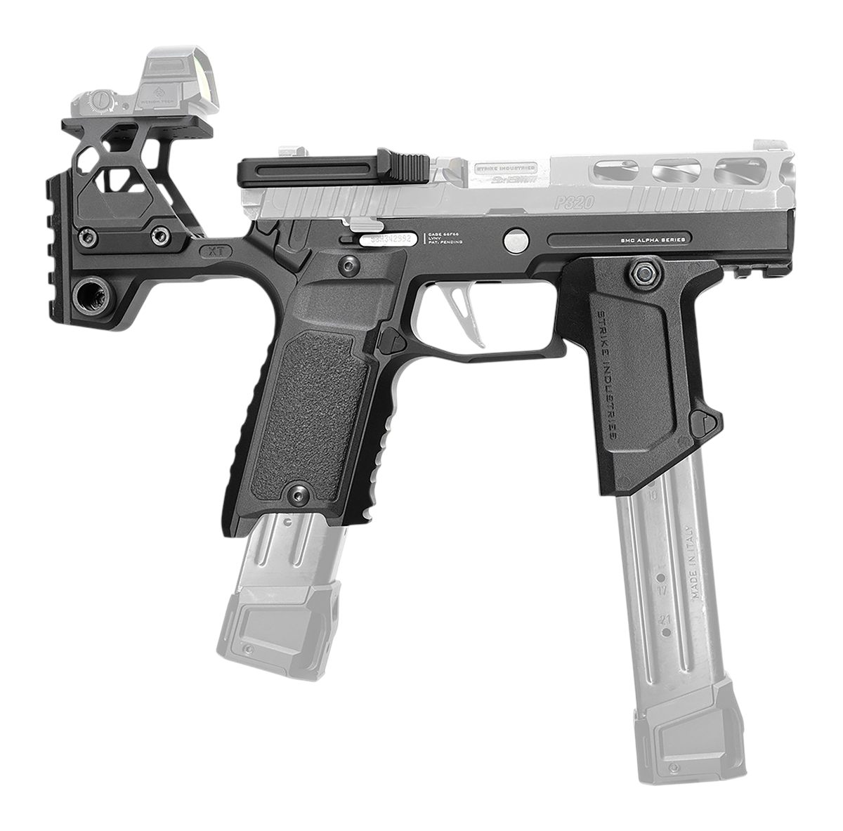 Strike Industries SMCAP320SV2BLK Modular Stock Alpha Mkii Black Aluminum Fi