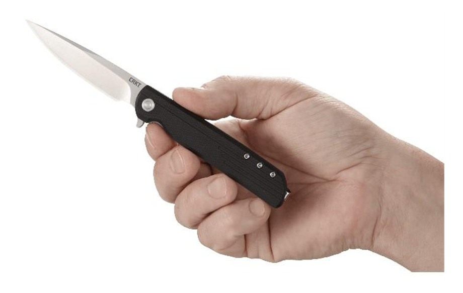 Crkt LCK+ Folding Knife Assisted Opening 3 1/3in Blade Black view 2