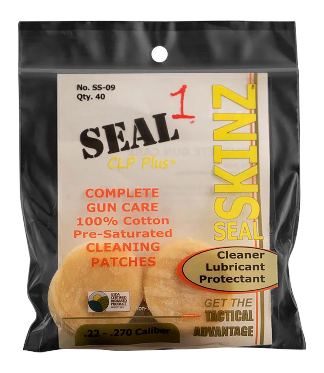 Seal1 SS-09 Skinz Cleaning Patches/Cloths 22-270 Cal 1.25in Cotton