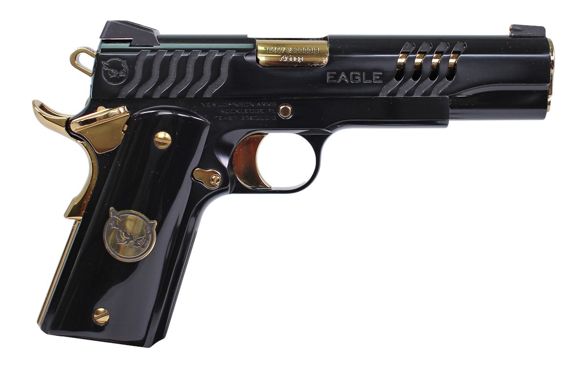 Iver Johnson Arms Eagle Onyx 1911 45acp 8rd Polished Pvd