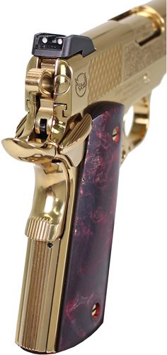 Iver Johnson Arms Eagle Noble WP 1911 45acp 8rd Gold/ex. Wood view 3