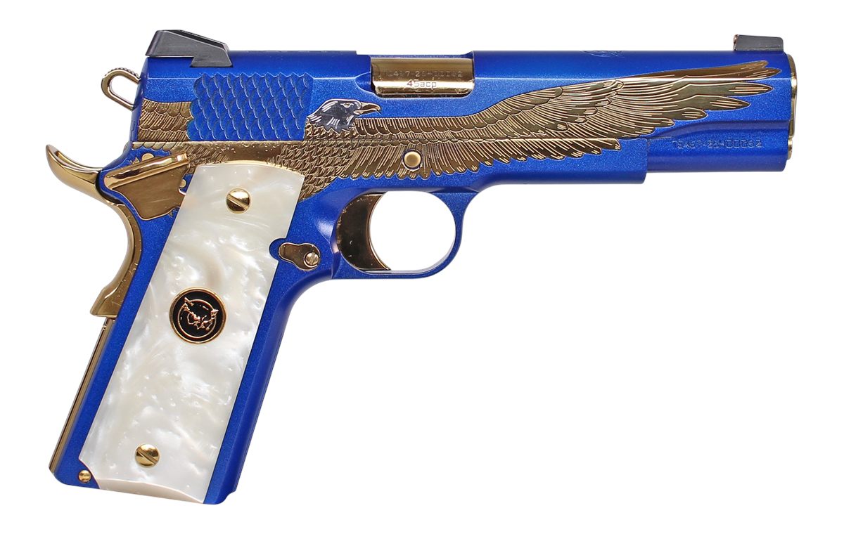 Iver Johnson Arms Eagle Majestic 1911 45acp 8rd Engraved Gold