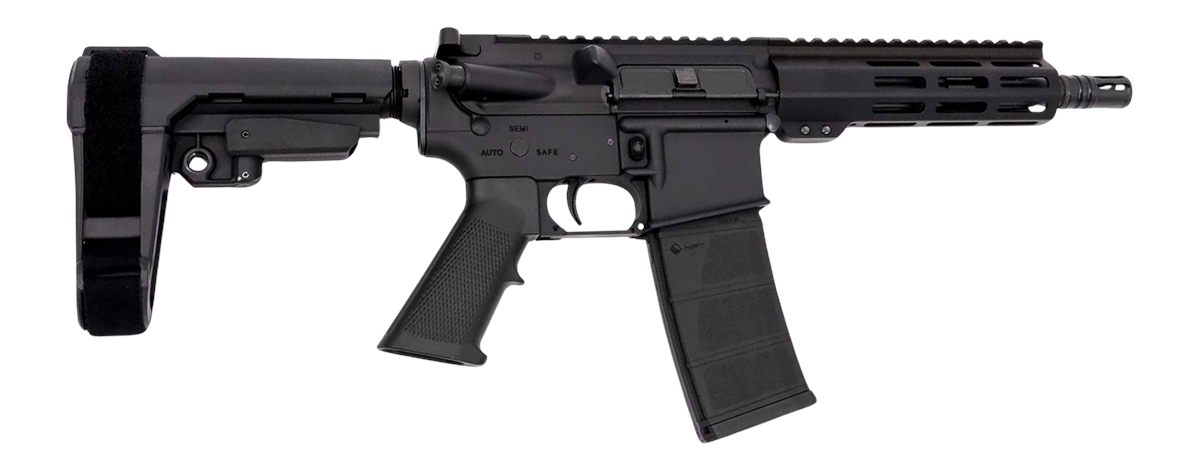 Andro Corp Industries 3008CB ACI-15 CQB 300 Blackout 30+1 8" Black Nitride Threaded Barrel, Black Anodized Aluminum Receiver w/Picatinny Rail, M-LOK Handguard, Black Polymer SBA3 Pistol Brace, A2 Grip