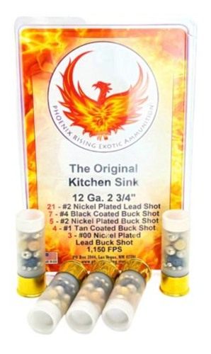 Phoenix Rising "Kitchen Sink" - Multiple Buckshot Size Shotshells 12ga 2-3/4" 1150fps 3/ct