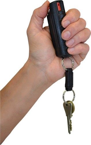 Personal Security Products 1/2 Oz. Pepper Spray W/Black Hard Case Key Ring view 2