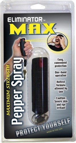 Personal Security Products 1/2 Oz. Pepper Spray W/Black Hard Case Key Ring view 3