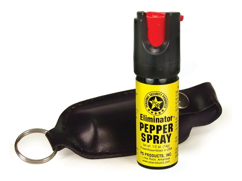 PS Products Eliminator 1/2 oz. Pepper Spray with Softcase Keyring, Black