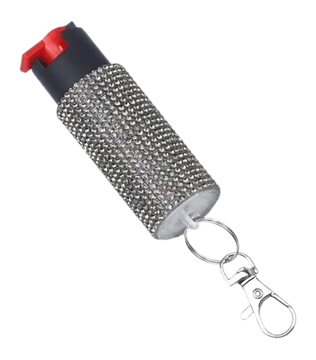 PSP EC14STUDSLC Studded Pepper Spray Silver Canister Includes Keychain