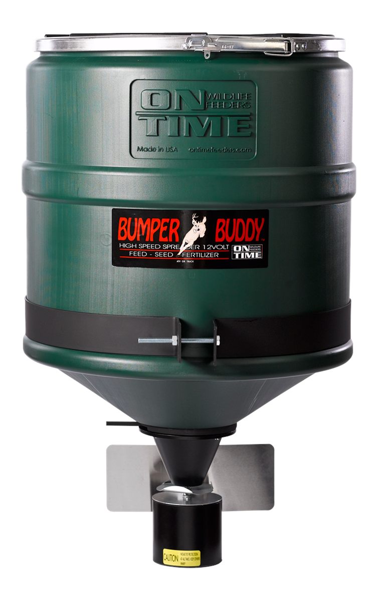 ON Time Wildlife Feeders 22000 Bumper Buddy ATV Spreader Green ABS Plastic