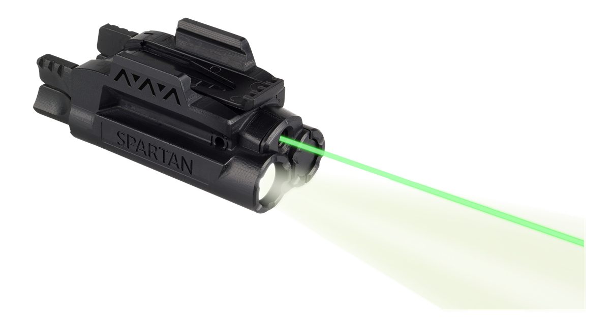 Laser Max Spscg Green Spartan Light/Laser Black 120 Lumens White LED
