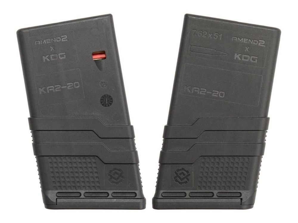 Amend2 Kinetic Development Group Mod-3 Scar 17 Rifle Magazine Black 7.62x51 view 2