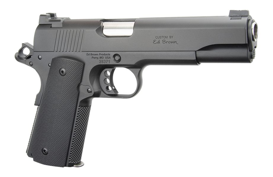 Ed Brown SF18G4 Special Forces Gen4 45 ACP 7+1 5" Stainless Steel Barrel, Stealth Gray Serrated Carbon Steel Slide, Stealth Gray Stainless Steel Frame w/Beavertail, Black VZ Grip, Right Hand