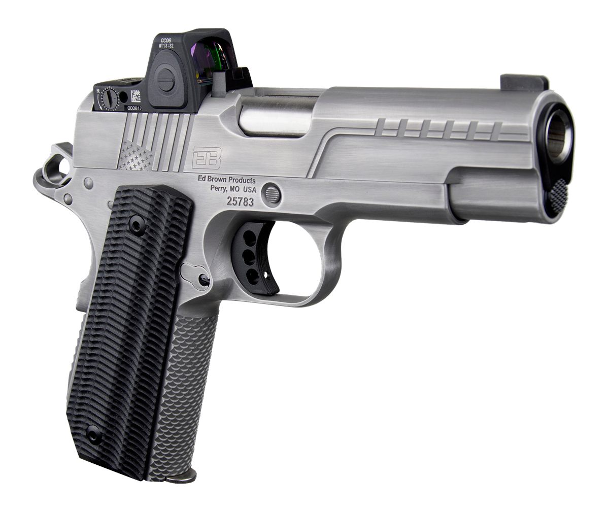 Ed Brown Products FX2SS 45 ACP 7+1 4.25in Recessed Crown Barrel, Stainless