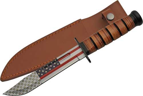 Szco Rite Edge 7in Flag Combat Fighter 12in OAL W/Sheath