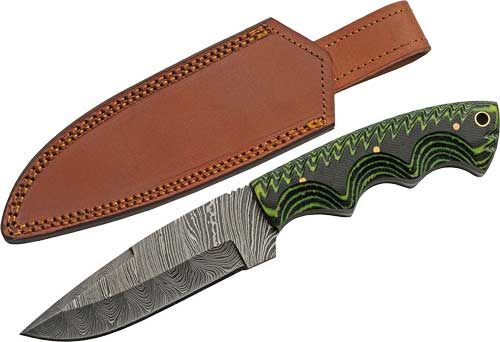 Szco Rite Edge 5in Tree Ridge Micarta Damascus CP W/Sheath