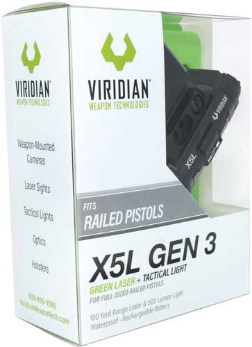Viridian Weapon Technologies Laser/Light X5L Green GEN3 UNI Rail MNT W/ECR