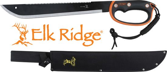 Master Cutlery MC ELK Ridge Machete 21.5in Blade W/Sheath D-Handle BLK/SS
