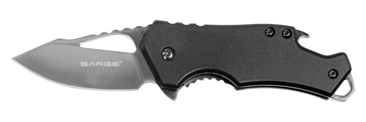 Sarge knives Fuse - Foldable Pocket Knife Bottle Opener (Black) view 2