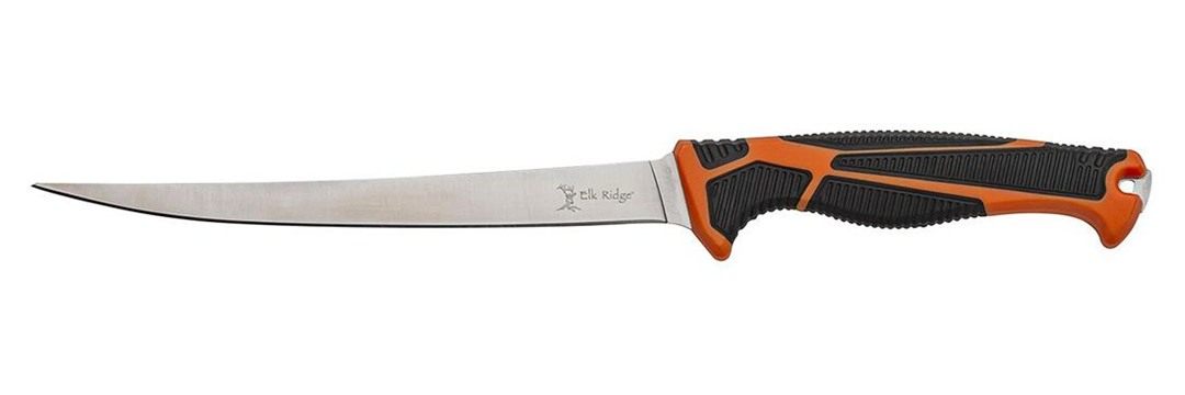 Master Cutlery Elk Ridge Trek Fixed Knife 7in Fillet Blade Orange and Black view 3
