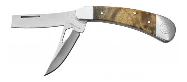 Sarge 3.5in 2 Blade Folding Knife with Burl Wood Handle (Sarsk-423) Categor view 3