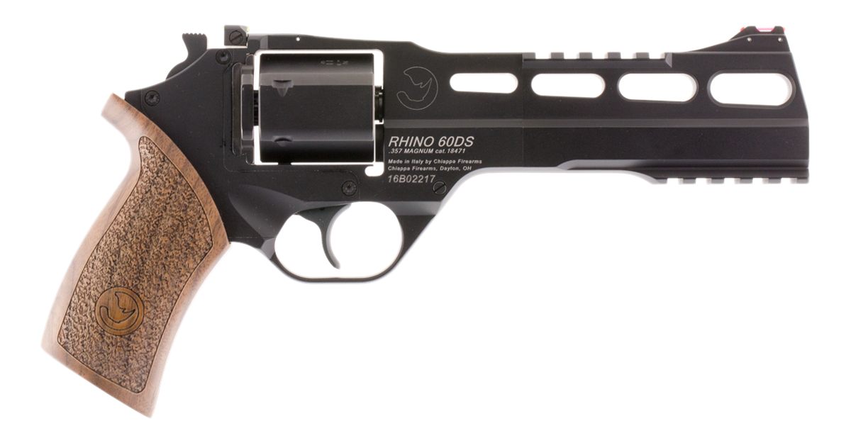 Chiappa Firearms 340221 Rhino 60DS Small 357 Mag 6 Shot, 6in Black Anodized