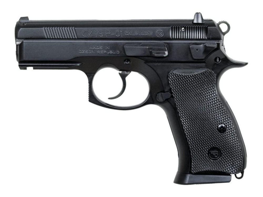 CZ USA 01199 P-01 Compact 9mm Luger 10+1, 3.75in Blued Steel Barrel, Black view 2