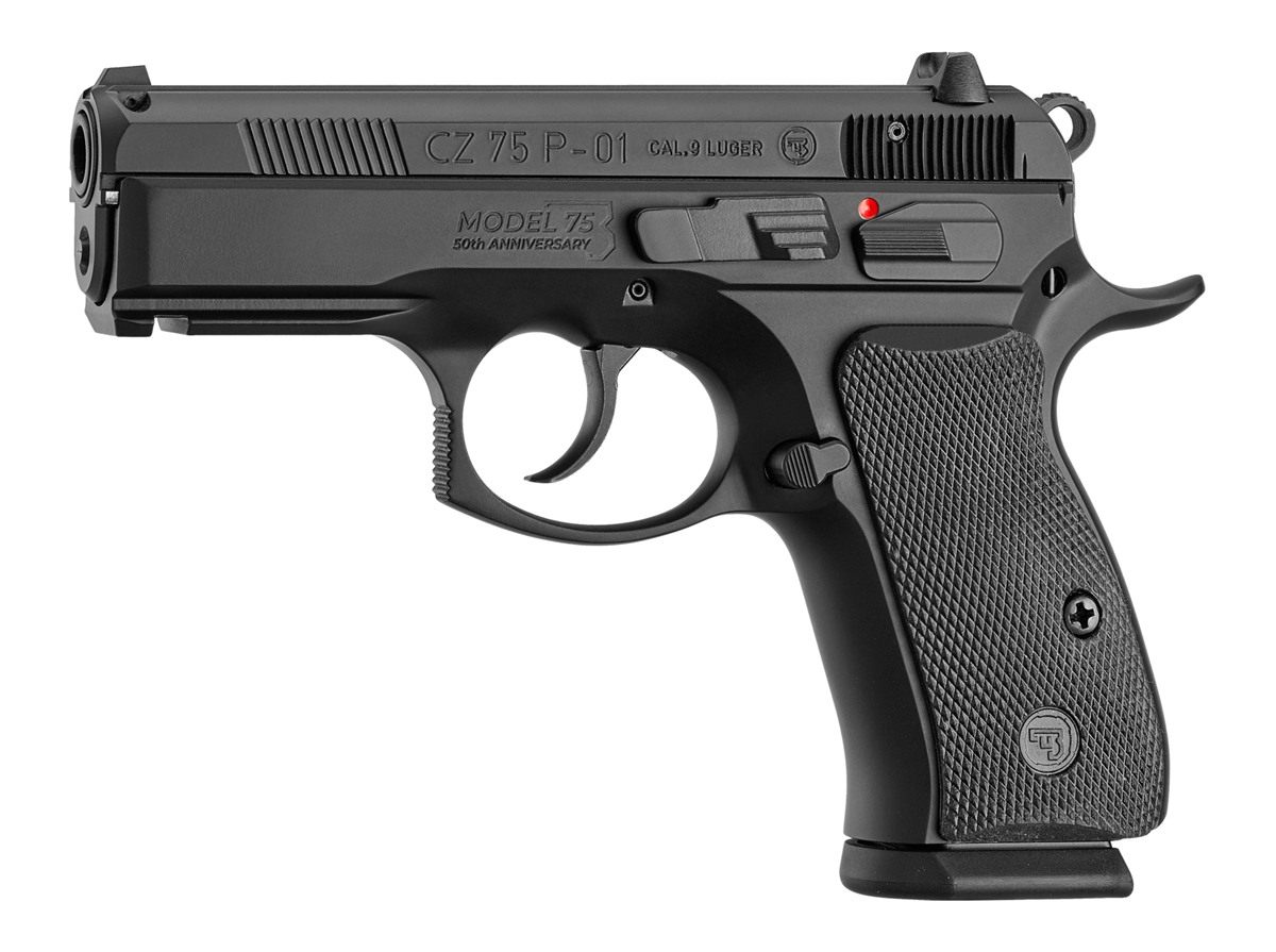 CZ USA 75 P-01 50th Anniversary Elite Handgun 9mm Luger 10rd Magazines (2)