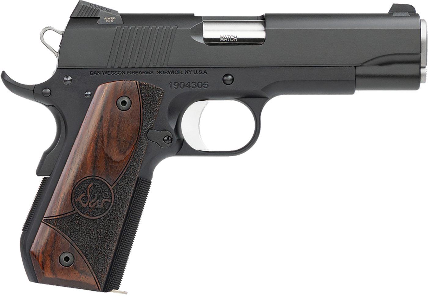 Dan Wesson 01838 Guardian 38 Super 9+1 4.25in Stainless Steel Barrel, Black
