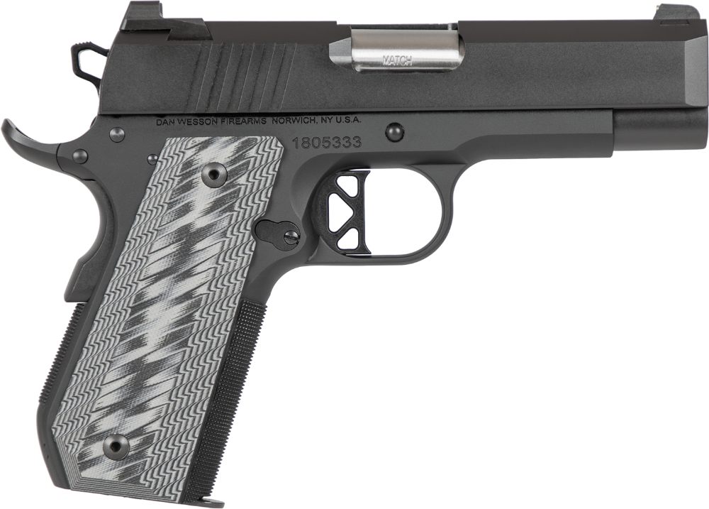 Dan Wesson 01883 ECP Compact 45 ACP 8+1 4in Stainless Bull Barrel Black Dut