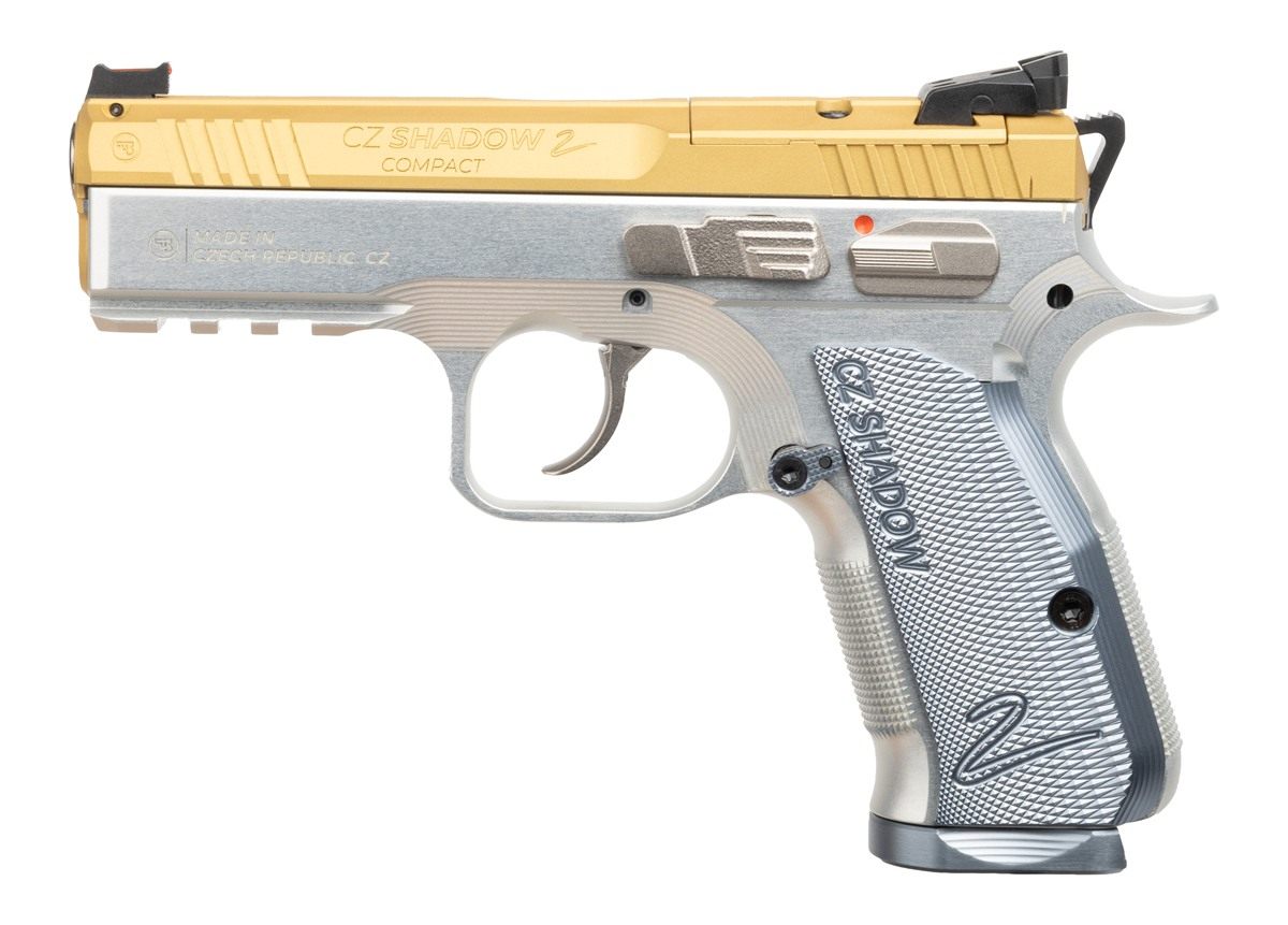 CZ USA Shadow 2 Compact Handgun 9mm Luger 15rd Magazine 4in Barrel OR Gold