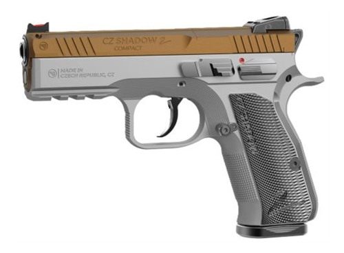 CZ USA Shadow 2 Compact Handgun 9mm Luger 15rd Magazine 4in Barrel OR Gold view 2