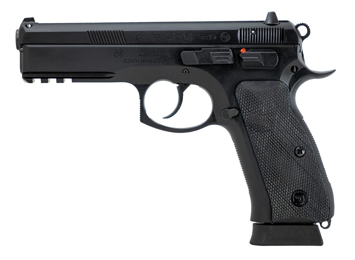 CZ USA 89352 75 SP-01 Full Size 9mm Luger 19+1 4.60in Black Steel Barrel, S