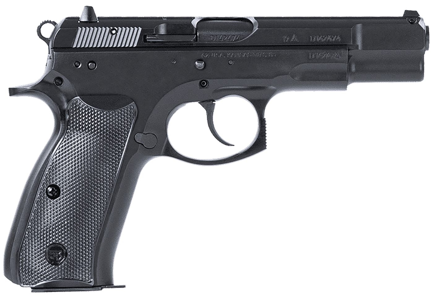 CZ USA 91130 75BD 9mm Luger 16+1 4.60in Black Steel Barrel, Serrated Slide