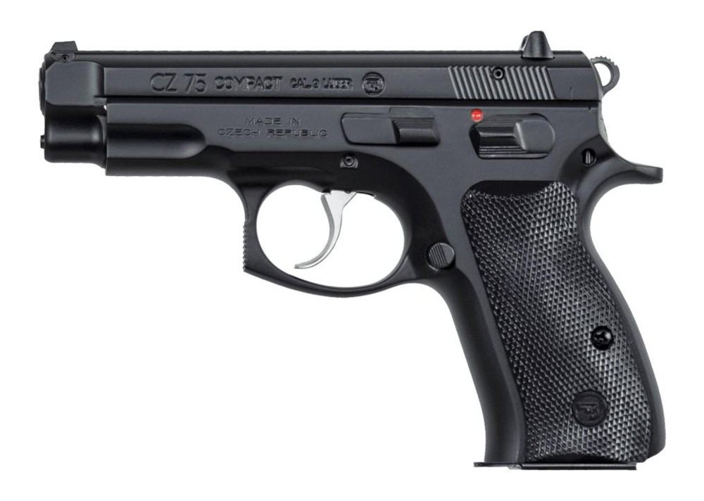 CZ USA 91190 75 Compact 9mm Luger 15+1 3.75in Black Steel Barrel Serrated S view 2