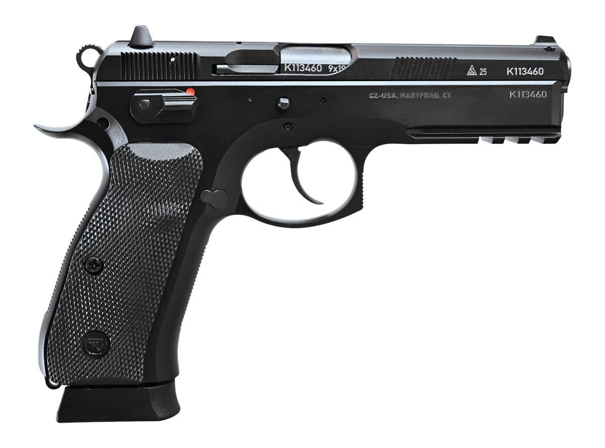 CZ USA 75 SP-01 50th Anniversary Elite 9mm Luger 19+1 4.60in Black Steel Ba