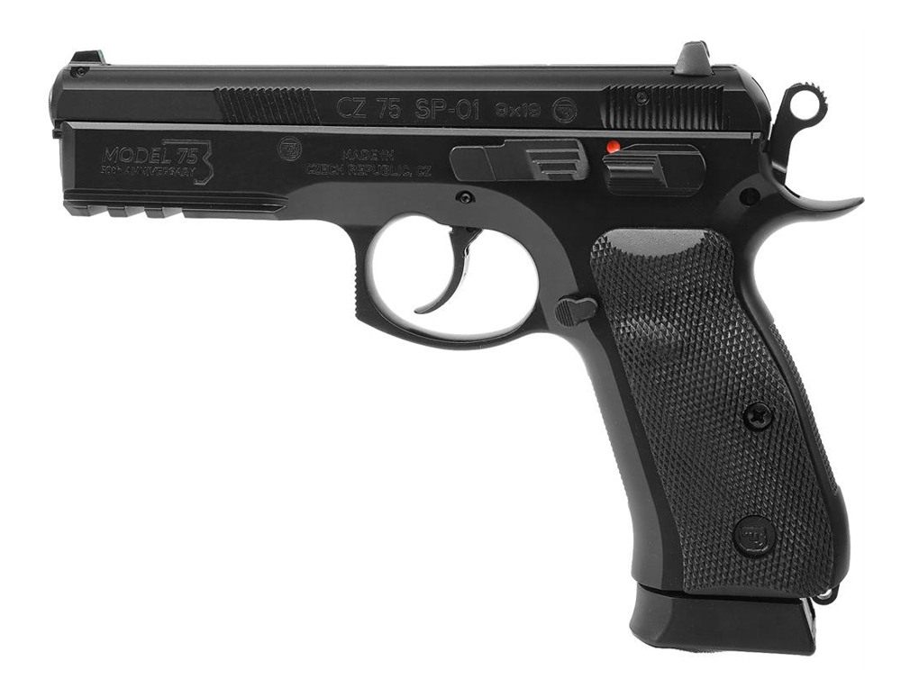 CZ USA 75 SP-01 50th Anniversary Elite 9mm Luger 19+1 4.60in Black Steel Ba view 2