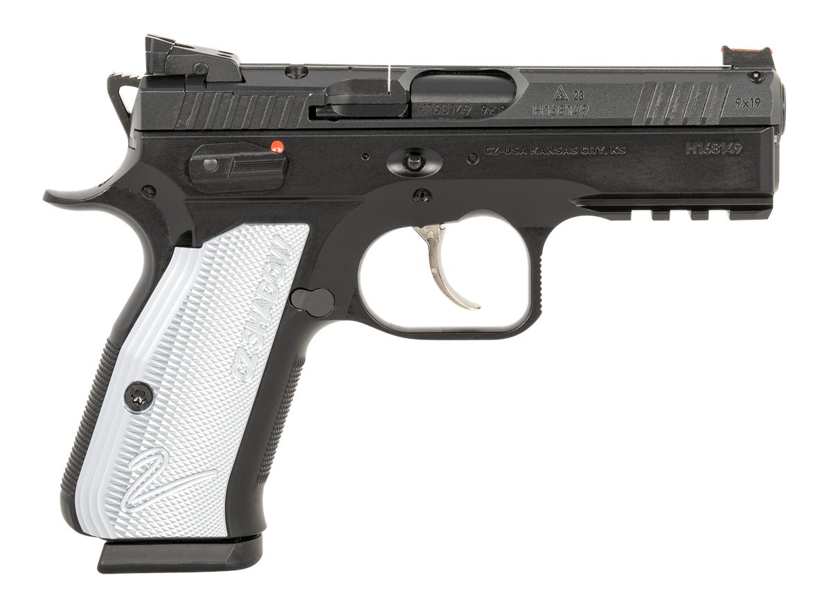 CZ USA 91252 Shadow 2 Compact 9mm Luger 15+1, 4in Black Steel Barrel, Nitri