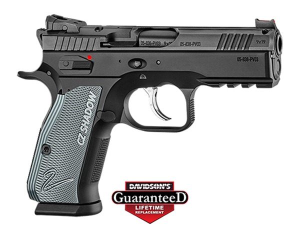 CZ USA 91252 Shadow 2 Compact 9mm Luger 15+1, 4in Black Steel Barrel, Nitri view 3