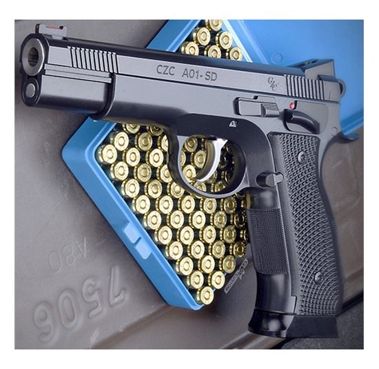 CZ USA 91732 A01-SD 9mm Luger 19+1 4.93in Blued Match Grade Bull Barrel, Op view 2