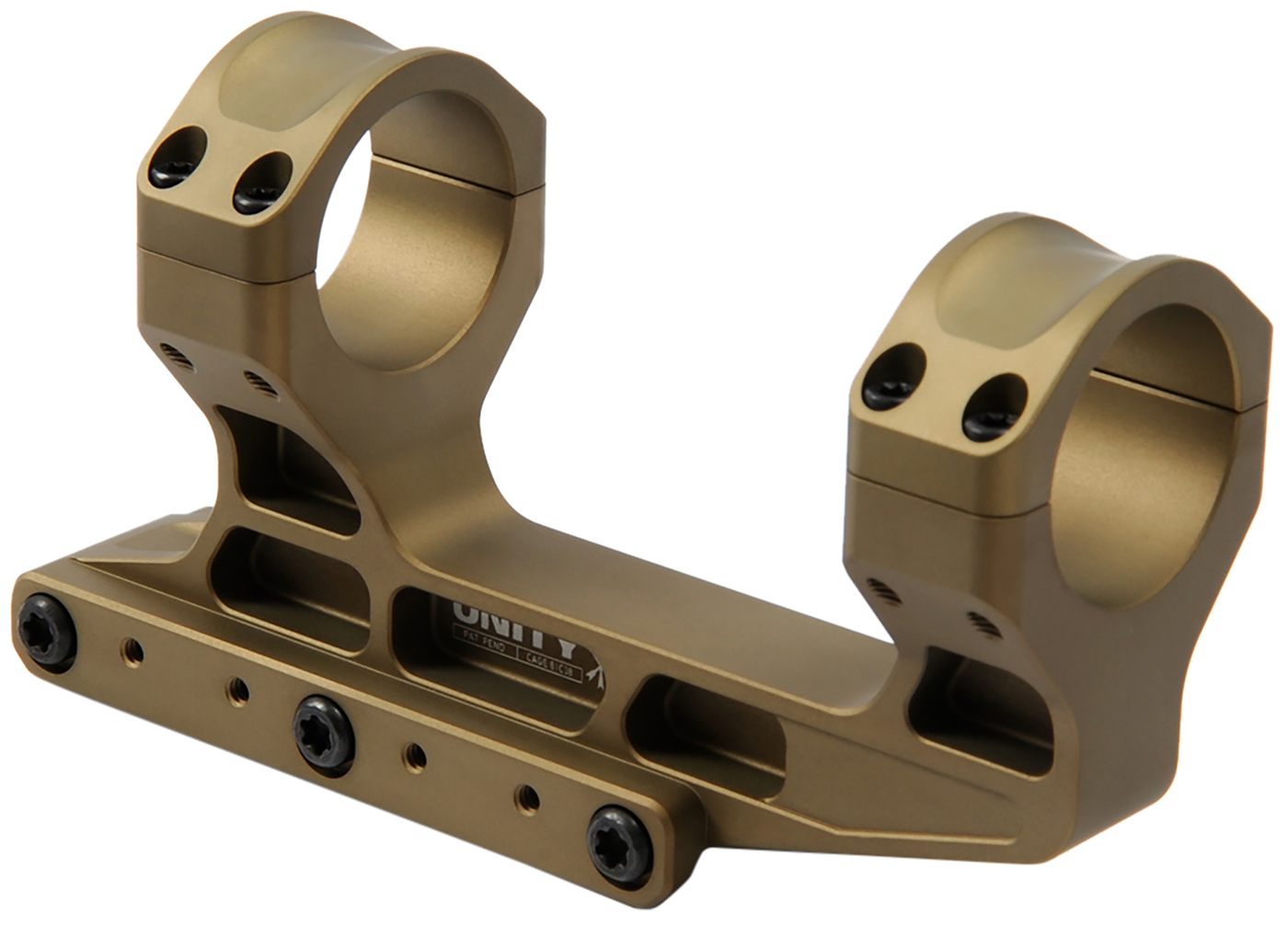 Unity Tactical FSTS34205F Fast Lpvo Scope Mount/Ring Combo 34 mm Flat Dark