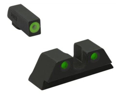 Meprolight Sights ML41766 Hyper-Bright Green Ring Front/Green Rear for S W