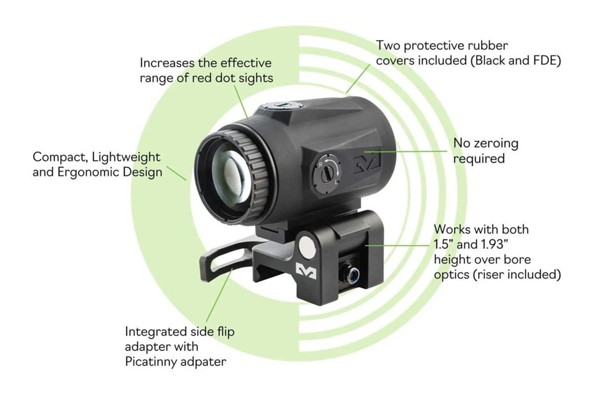 Meprolight USA 8016000200 MMX4 Micro Magnifier Black 4x24mm Picatinny Rail view 4