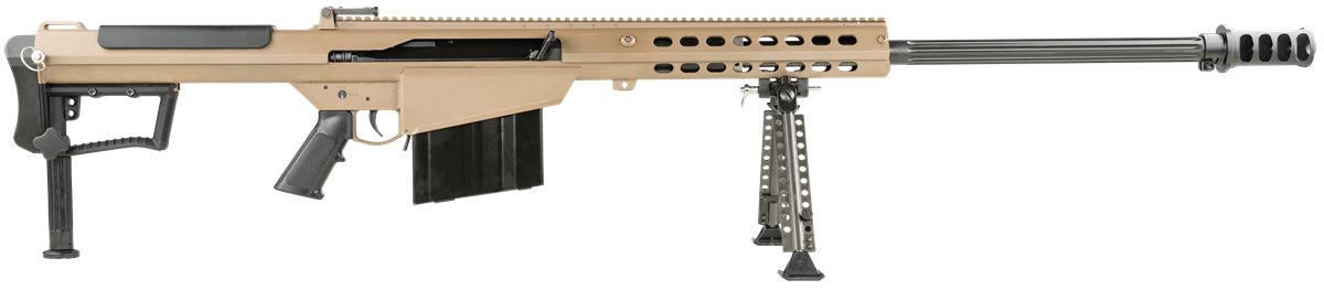 Barrett 18065 M107A1 50 BMG 29in 10+1 Flat Dark Earth Cerakote Fixed with S view 2
